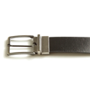 Cinto social couro natural dupla face fivela reversível 35 mm preto/café