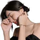 Bracelete Ajustável Bambu Banhado a Ouro 18K