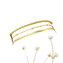 Kit 3 Pulseiras Femininas Folheadas a Ouro 18k